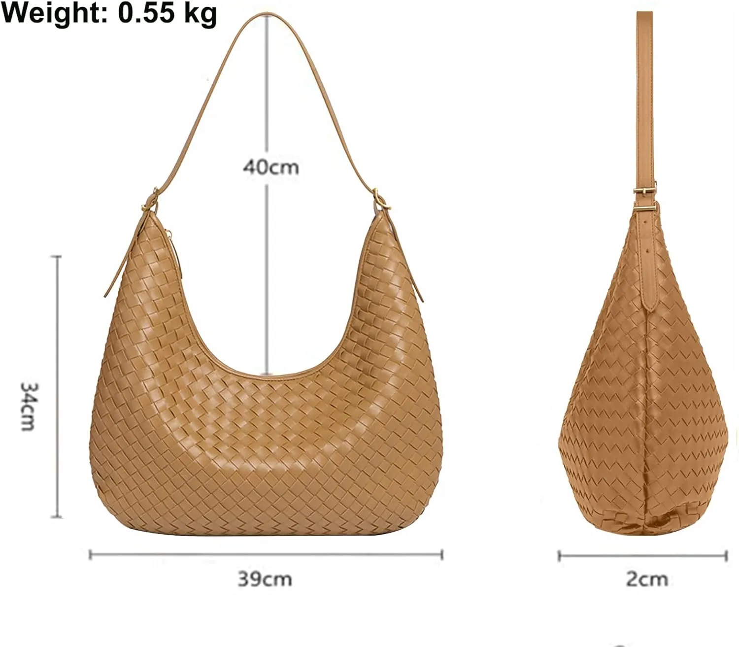 Shoulder Handbags Shoulder Bag for Women Totes Woven Vegan Leather Bag Hand Bag Working Lightweight Bags With Zipper