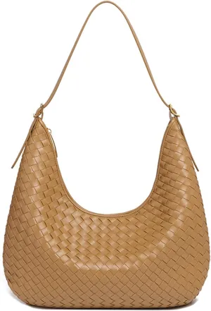 Shoulder Handbags Shoulder Bag for Women Totes Woven Vegan Leather Bag Hand Bag Working Lightweight Bags With Zipper