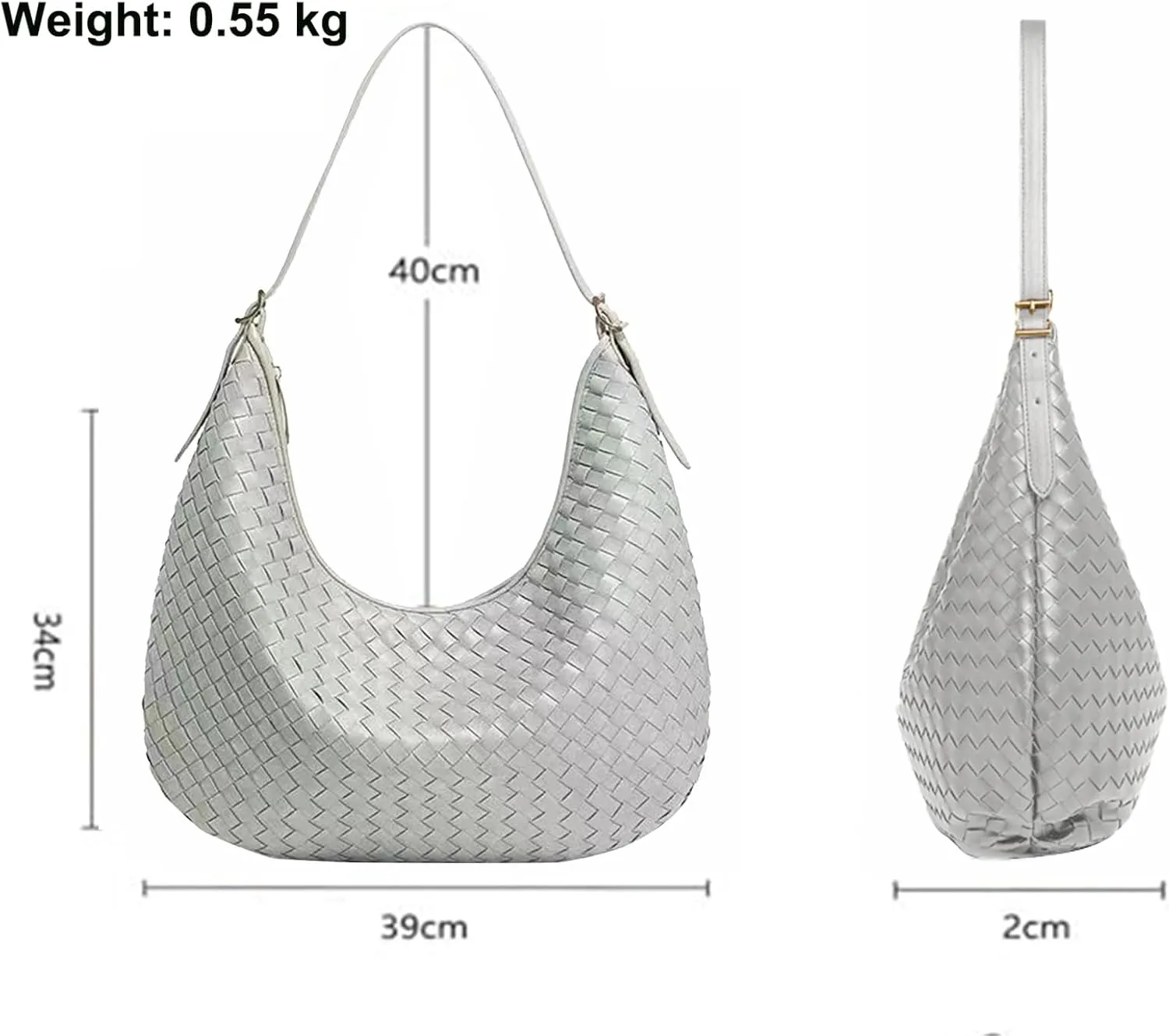 Shoulder Handbags Shoulder Bag for Women Totes Woven Vegan Leather Bag Hand Bag Working Lightweight Bags With Zipper