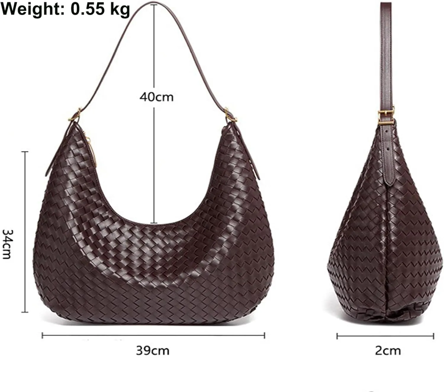 Shoulder Handbags Shoulder Bag for Women Totes Woven Vegan Leather Bag Hand Bag Working Lightweight Bags With Zipper
