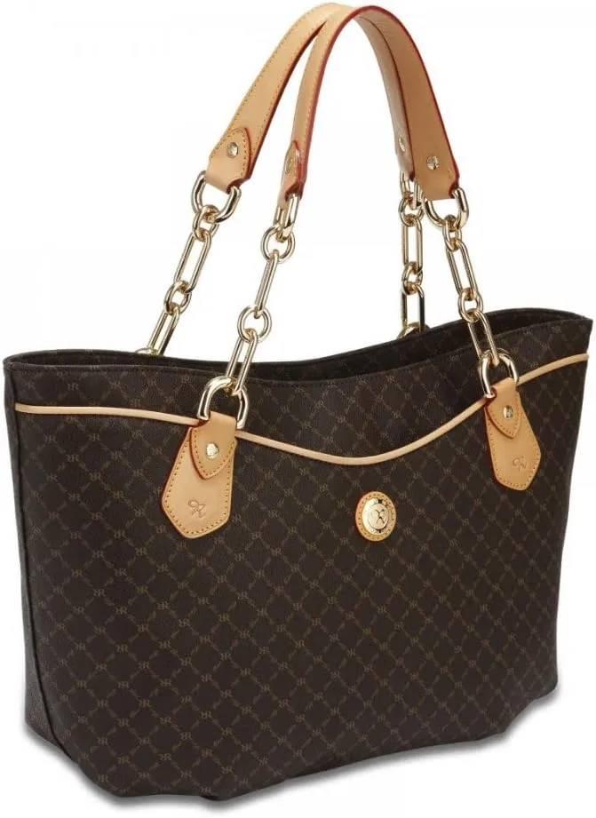Signature Brown Trendy Traveler's Tote by Rioni Designer Handbags & Luggage