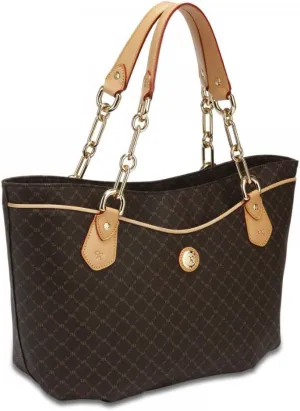 Signature Brown Trendy Traveler's Tote by Rioni Designer Handbags & Luggage