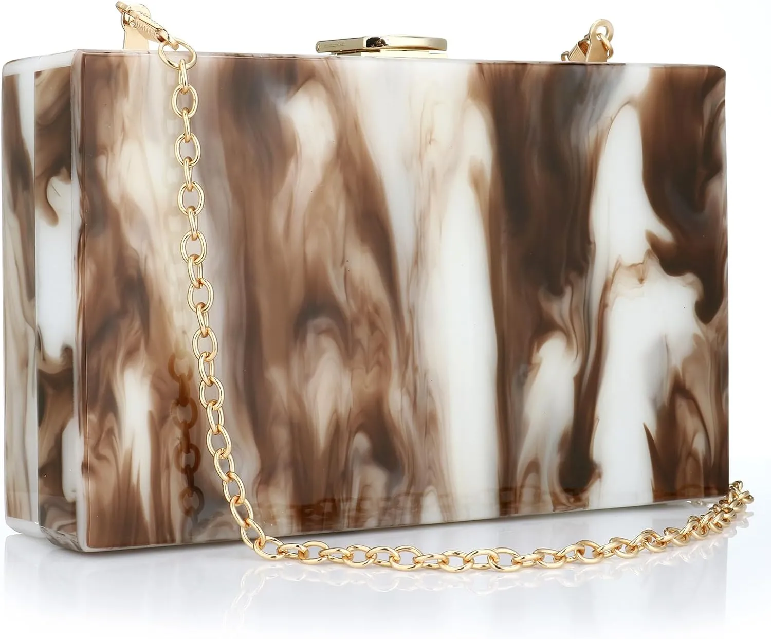 Simcat Acrylic Handbags for Women Marbling Evening Purses Elegant Party Clutch Crossbody Bag for Lady Evening Prom Banquet