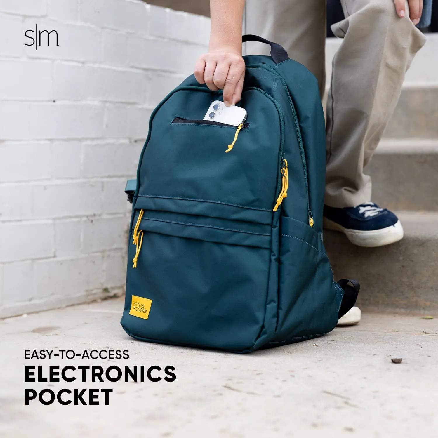 Simple Modern Ellis Backpack for School | Elementary Middle and High School Bookbag for Kids and Teens | Girls and Boys | Dude Perfect Classic Logo