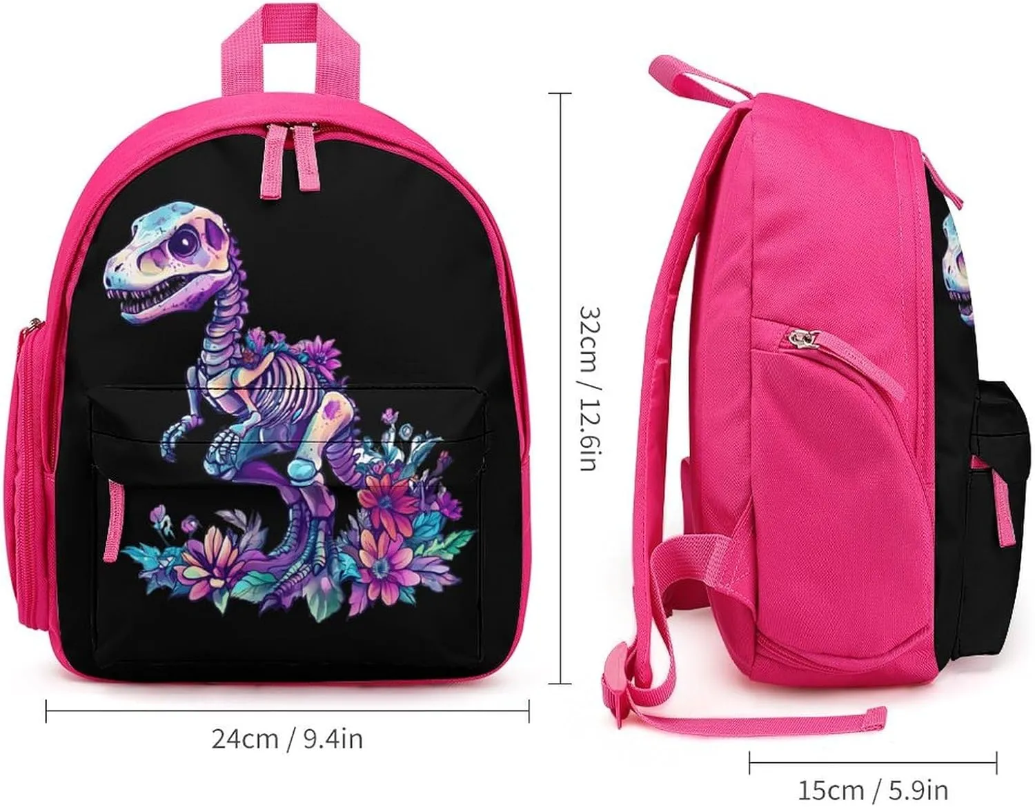 Skeleton Dinosau Bones Paleontologist Backpack Small Shoulder Bag Travel Bag Casual Daybacks Handbags One Size