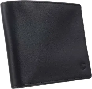 SLNT Napa Leather RFID & NFC Signal Blocking Bi-Fold Wallet - Secure Your Information, Prevent Hacking & Identity Theft - 6 Card Slots & Large Money Pocket - Slim Profile, Great for Travel (Jet Black)