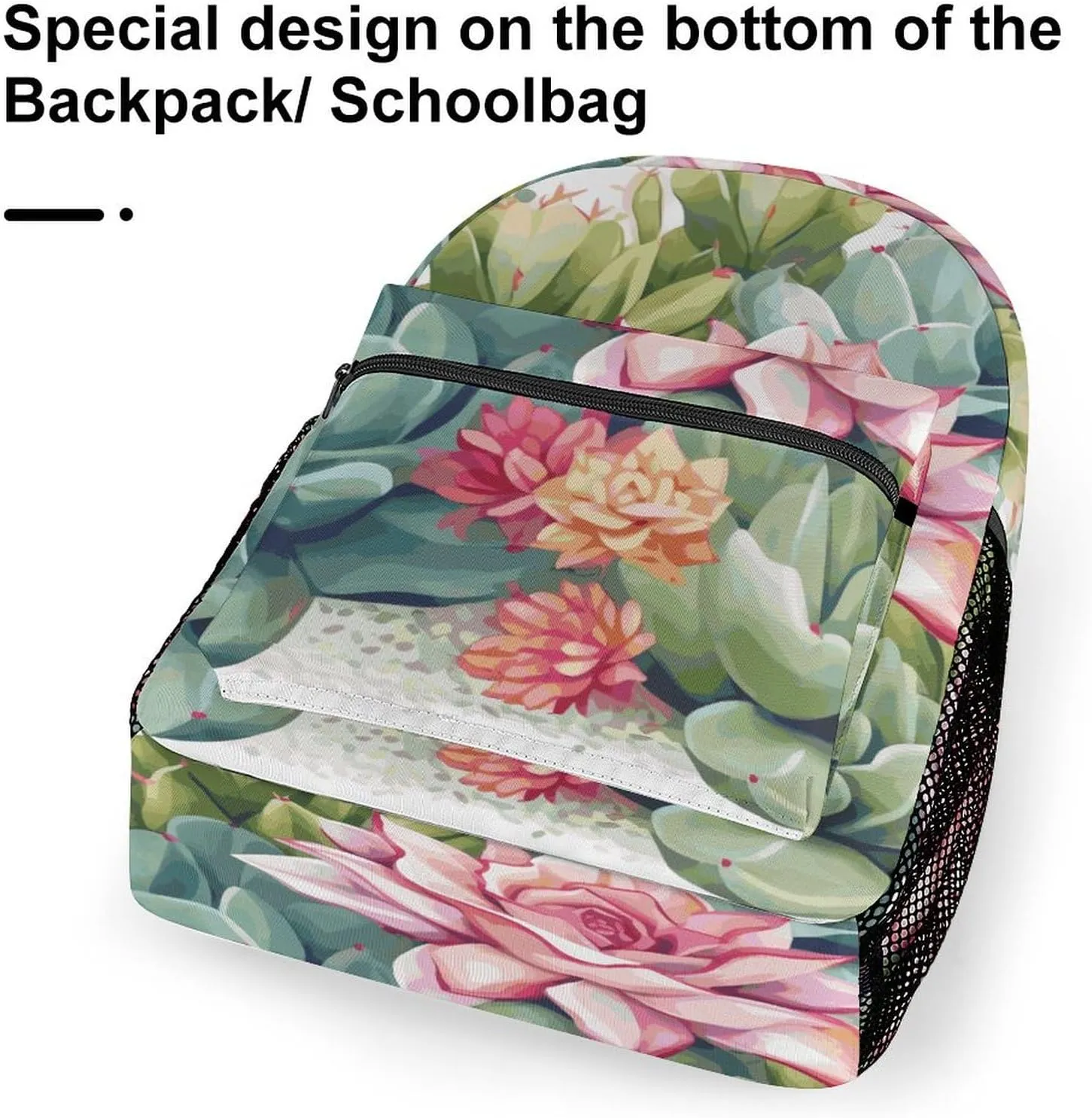 Small Backpacks Personalized Colorful Green Printing Travel Bag Lightweight Travel Backpack For Women Men