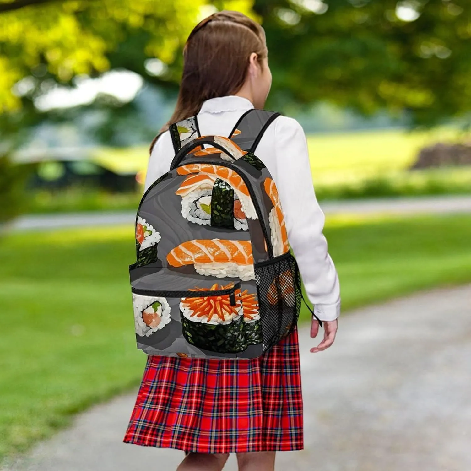 Small Backpacks Personalized Japanese Food Printing Travel Bag Lightweight Travel Backpack For Women Men