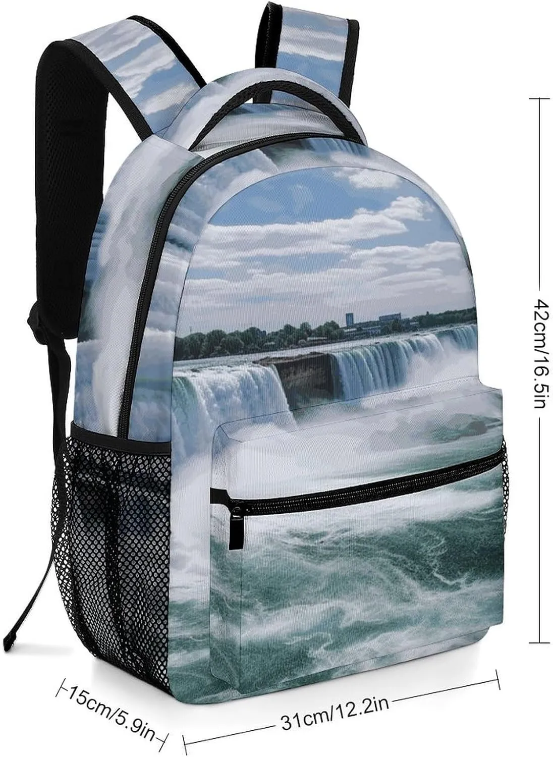 Small Backpacks Personalized Niagara Falls Printing Travel Bag Lightweight Travel Backpack For Women Men