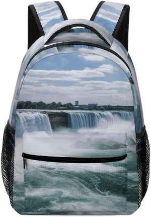 Small Backpacks Personalized Niagara Falls Printing Travel Bag Lightweight Travel Backpack For Women Men