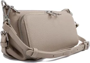 Small Compact Genuine Leather Crossbody Bag for Women Real Leather Purses for Women with Shoulder and Hand Strap