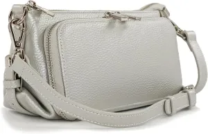 Small Compact Genuine Leather Crossbody Bag for Women Real Leather Purses for Women with Shoulder and Hand Strap