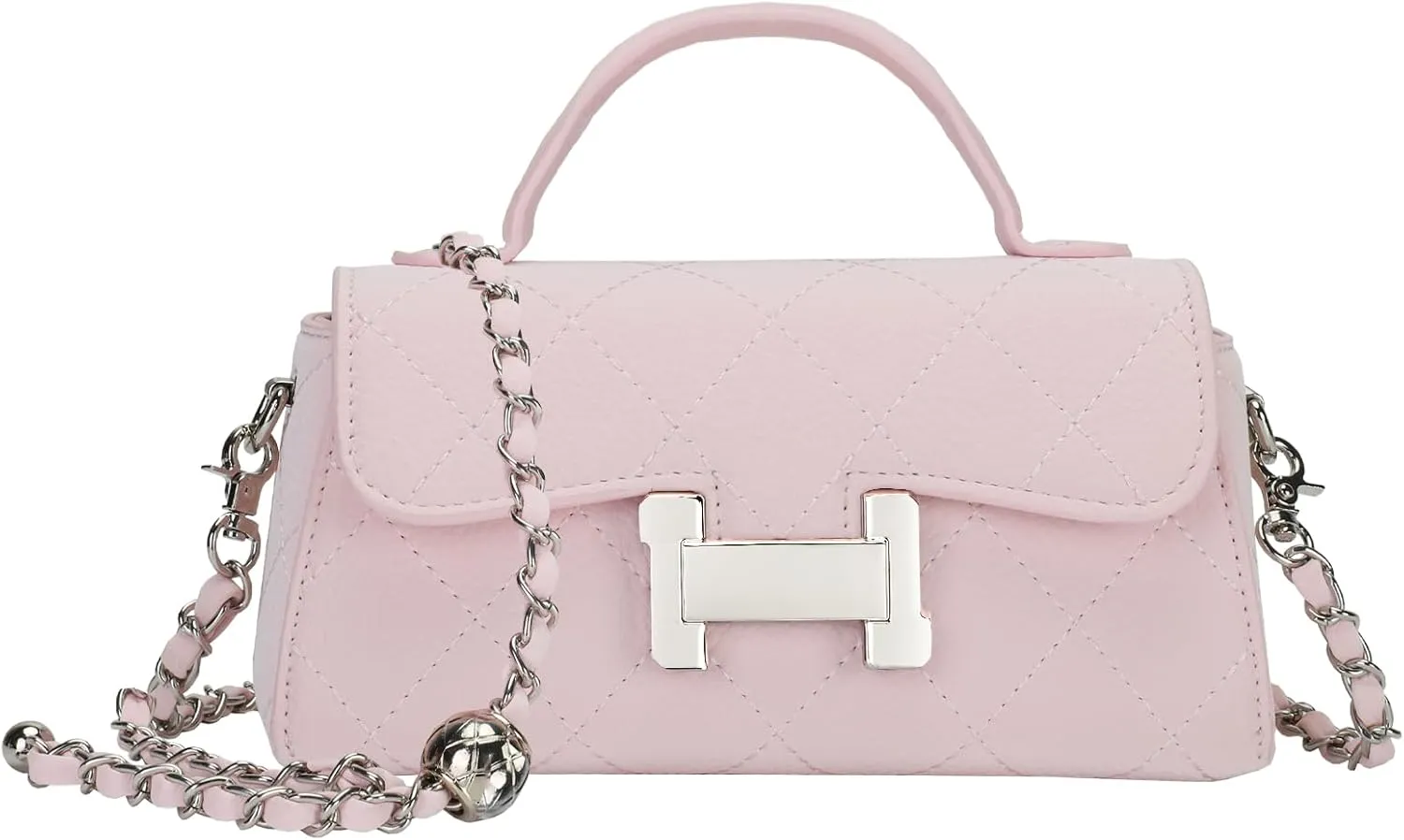 Small Crossbody Bag for Women, Purses for Women, Quilted Shoulder Bag with Pocket, Handbags with Removable Chain