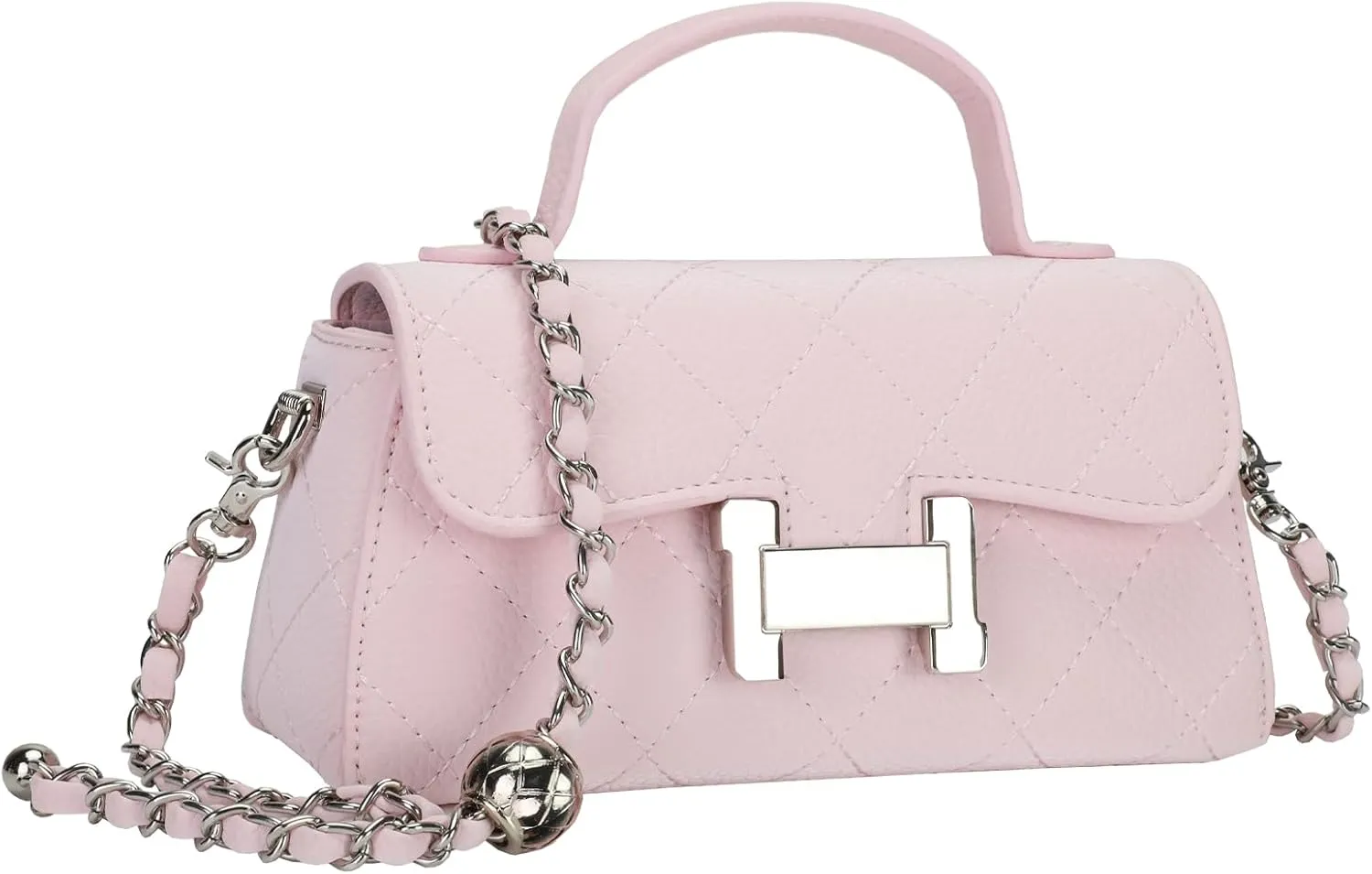 Small Crossbody Bag for Women, Purses for Women, Quilted Shoulder Bag with Pocket, Handbags with Removable Chain