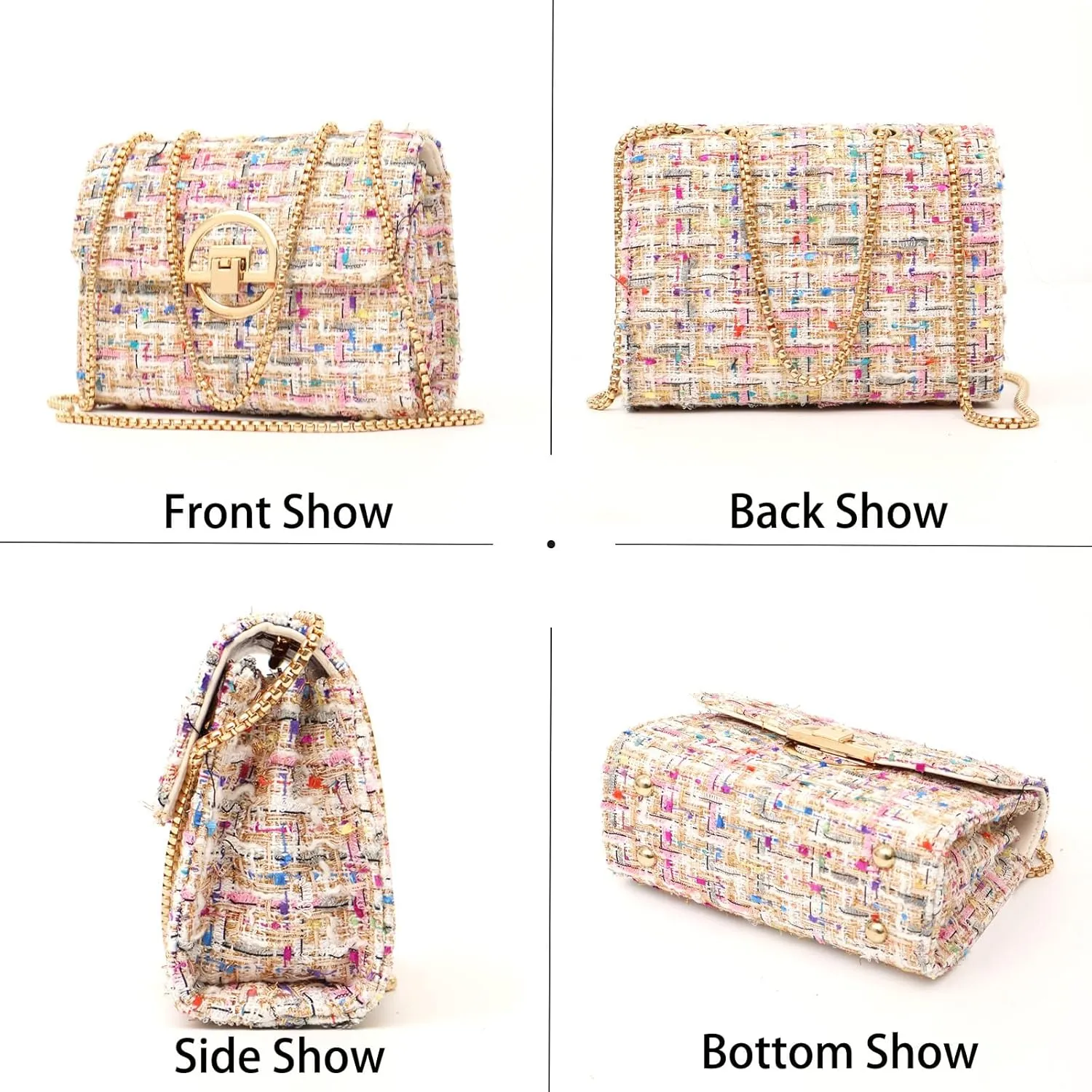 Small Crossbody Bags for Women Leather Shoulder Bag with Chain Trendy Designer Clutch Satchel Ladies Evening Bags