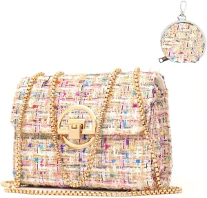Small Crossbody Bags for Women Leather Shoulder Bag with Chain Trendy Designer Clutch Satchel Ladies Evening Bags