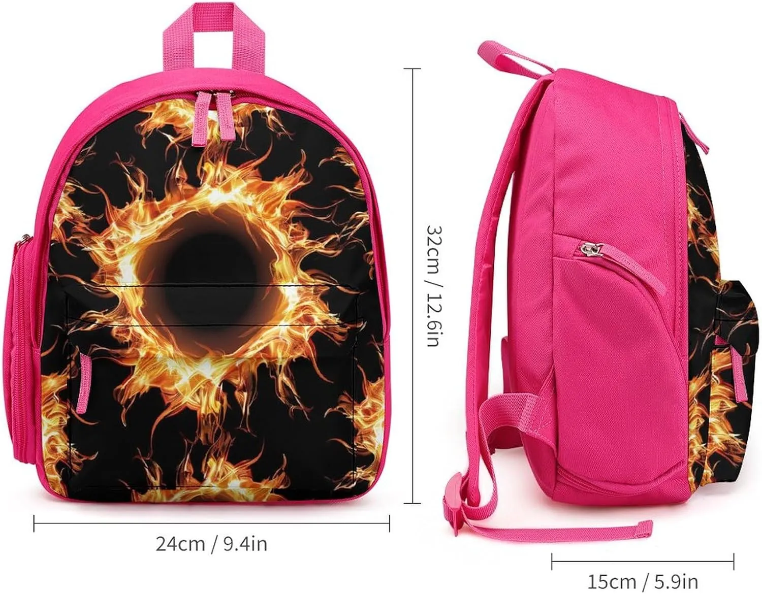 Solar Eclipse Pattern Unisex Small Backpack Lightweight Cute Shoulder Bag Travel Daypack
