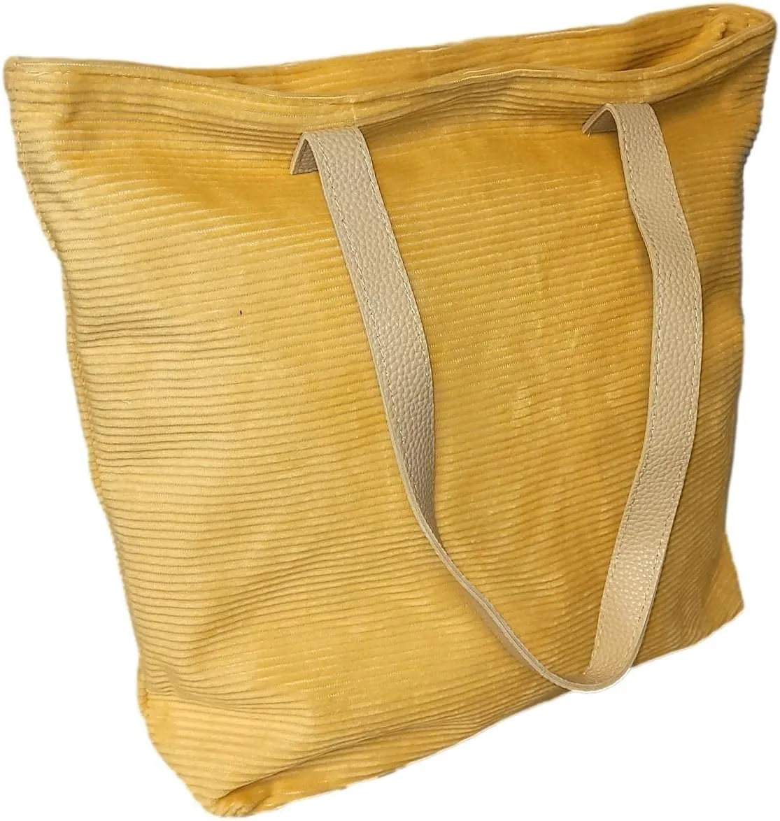 SONA G DESIGNS Large Zipper Closure Corduroy Bag for Women with Inner Pocket