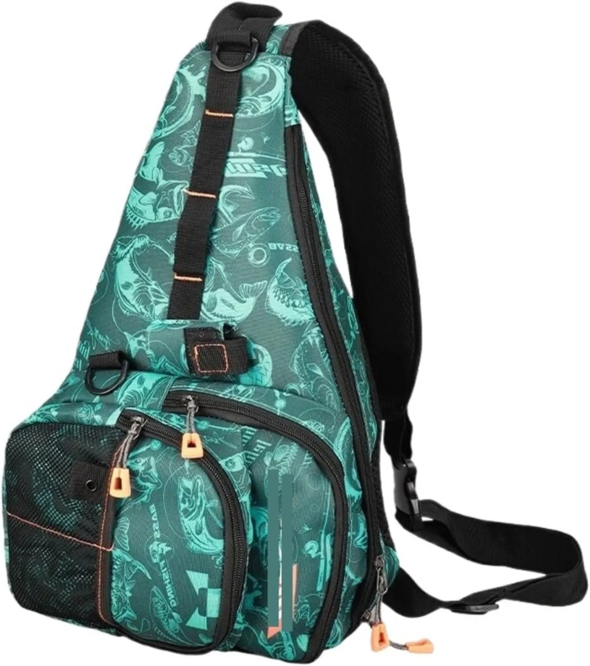 Spinning Casting Rod Bag Multi-Functional Big Capacity Waterproof Handbag Waist Crossbody Chest Fishing BackPack(Camouflage n Rod Box)