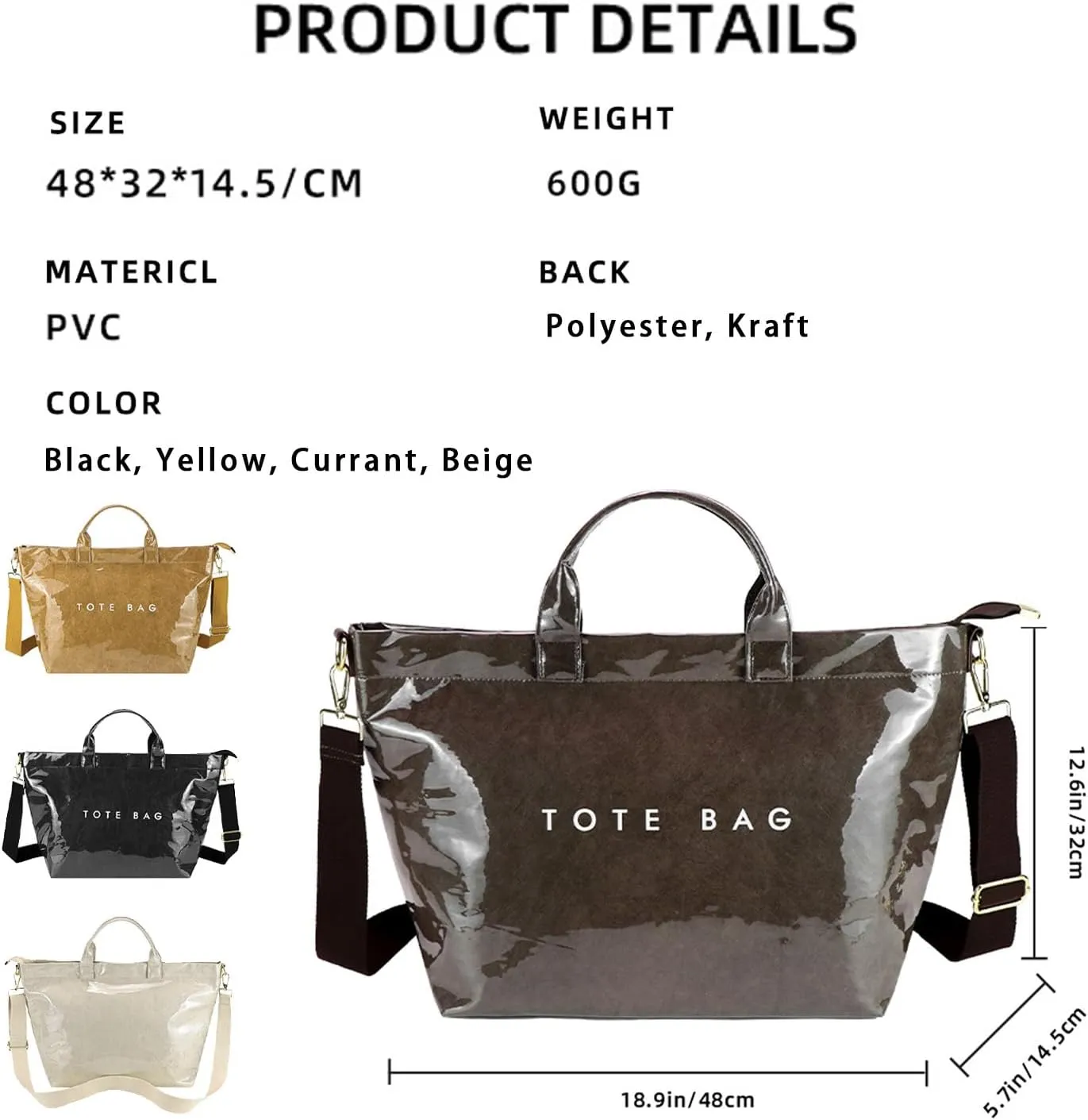 Stellaya Womens Letters Print Tote Bag - Large Crossbody Shoulder Bag for Women, Fashion Top Handle Design