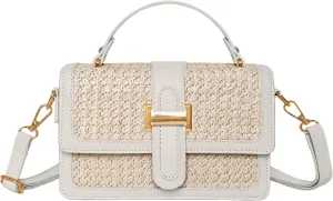 Straw Crossbody Bags for Women Summer Straw Clutch Bag Woven Beach Purse Vacation Handbags