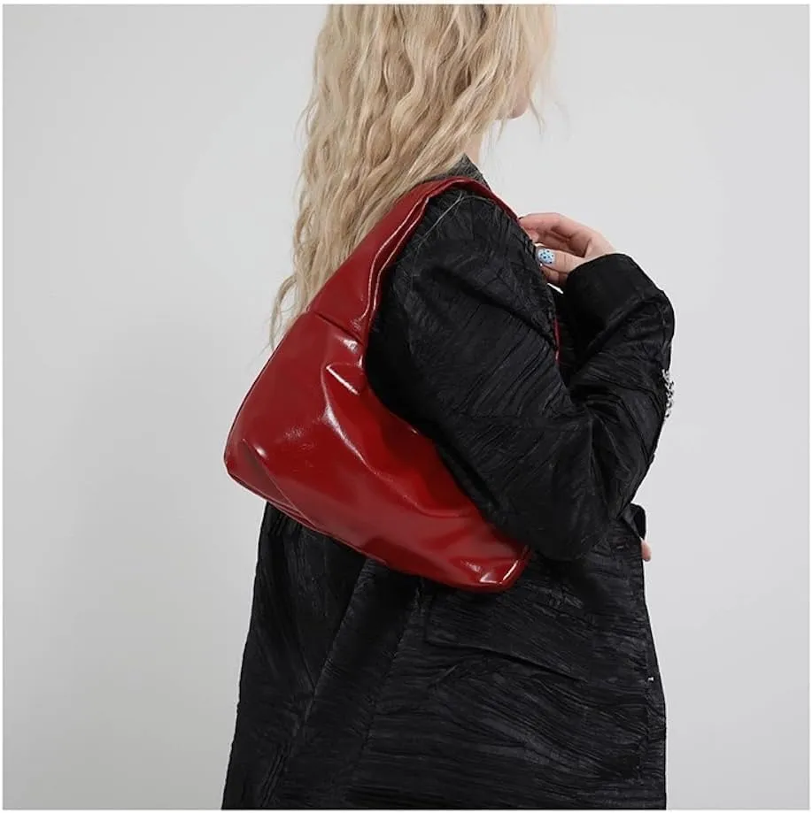 Studded Leather Shoulder Purses for Women Punk Rock 2000s Y2k Bow Purse Handbags Trendy Purse 2025