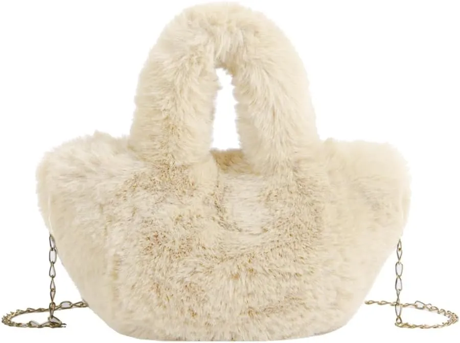 Stylish Plush Handbag for Women Trendy Crossbody Bag Soft and Comfortable Shoulder Bags