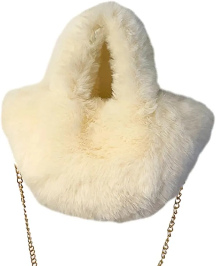 Stylish Plush Handbag for Women Trendy Crossbody Bag Soft and Comfortable Shoulder Bags