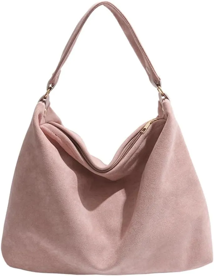 Suede Hobo Bag for Women Elegant Shoulder Bag Handbags Satchel Casual Work Purses 2025