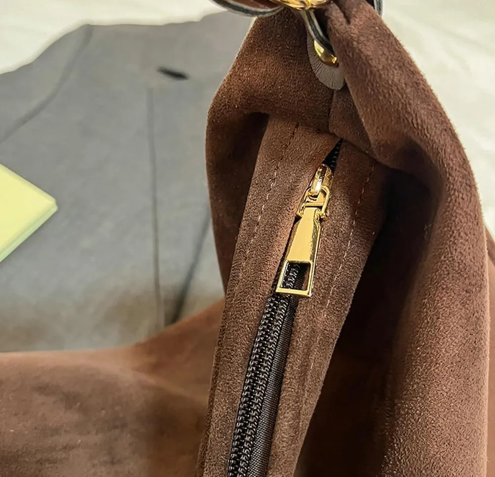 Suede Hobo Bag for Women Elegant Shoulder Bag Handbags Satchel Casual Work Purses 2025