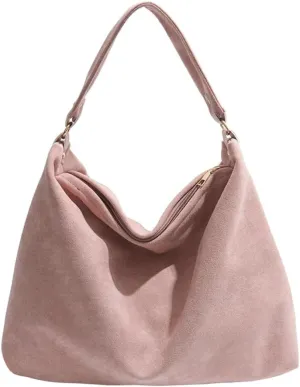 Suede Hobo Bag for Women Elegant Shoulder Bag Handbags Satchel Casual Work Purses 2025