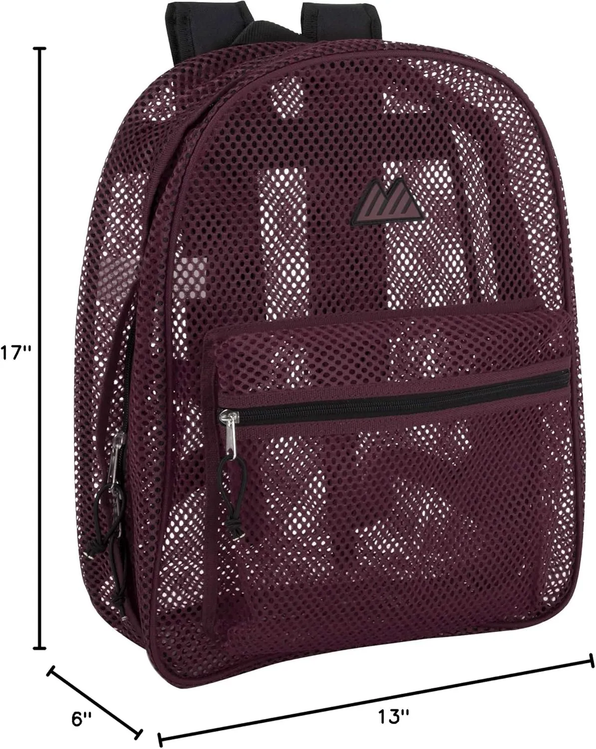 Summit Ridge Mesh Backpacks for Kids, Adults, School, Beach, and Travel, Colorful Transparent Mesh Backpacks with Padded Straps Large