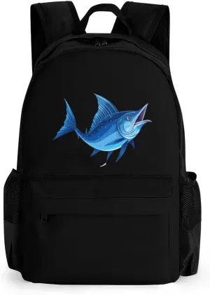 Swordfish Marlin Sailfish Travel Backpack Carry On Backpack Laptop Backpack Casual Work Bag for Hiking Business