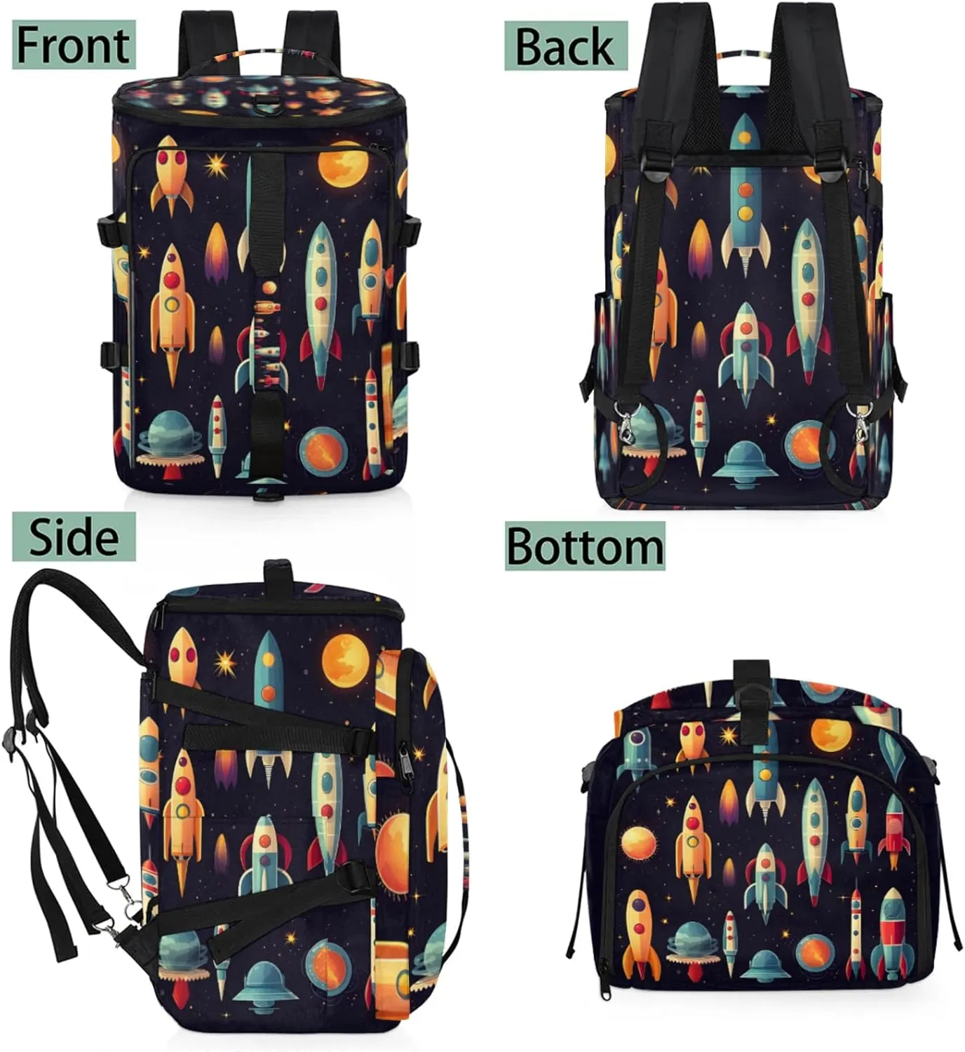 Tactical Sports Duffle Bag for Travel Waterproof Gym Bag with Shoe Compartment 48L Carry On Luggage for Men & Women 3-in-1 Durable Travel Luggage Full Space Ship