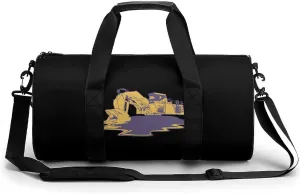 The Excavator Melt Sports Gym Bag Portable Duffel Bag Travel Workout Bag with Adjustable Strap for Men Women