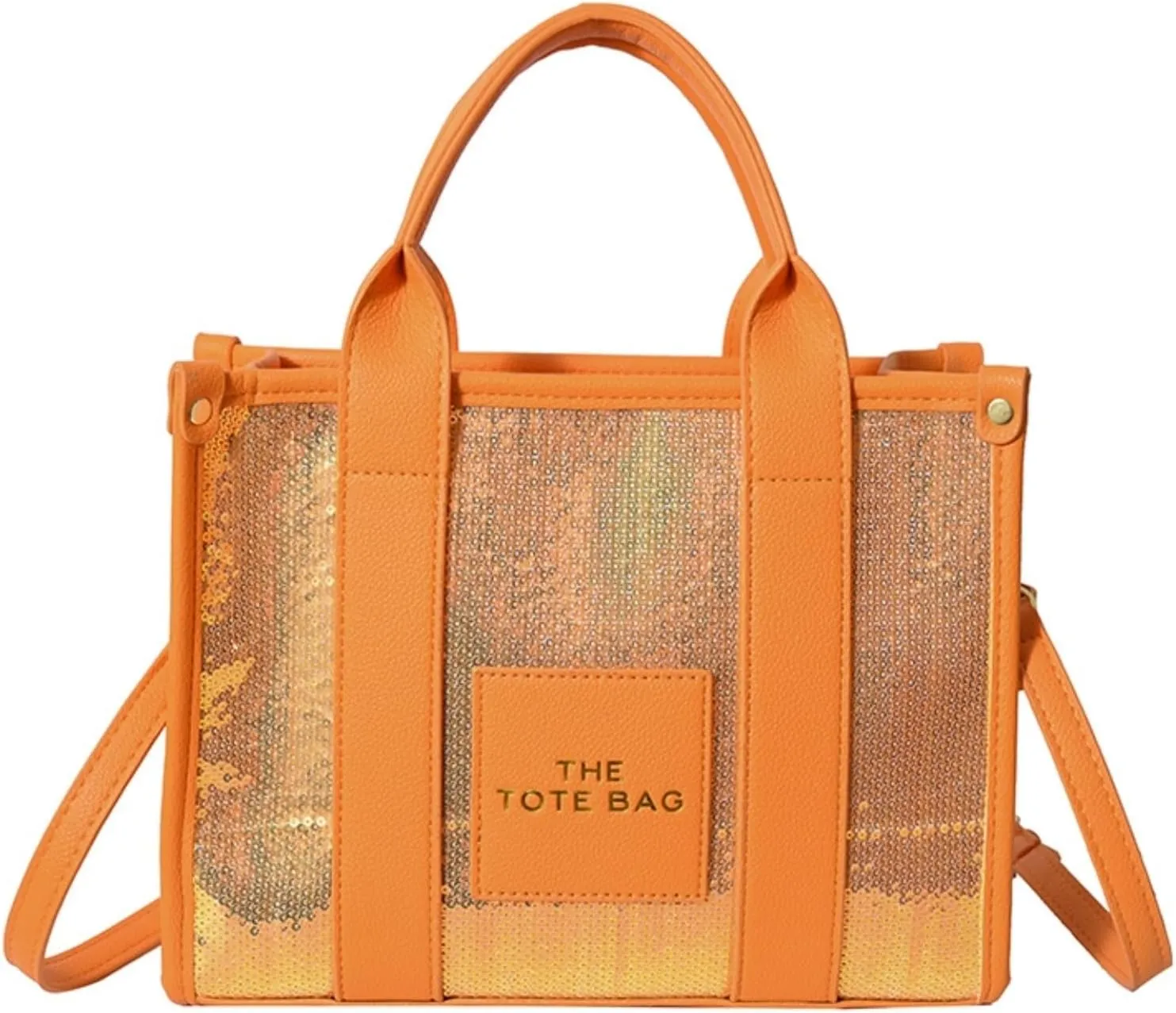 The Tote Bag for Women,Shining Leather Tote Bag with Zipper,Trendy Sequin Crossbody Purse,Top Handle Handbags,Blue
