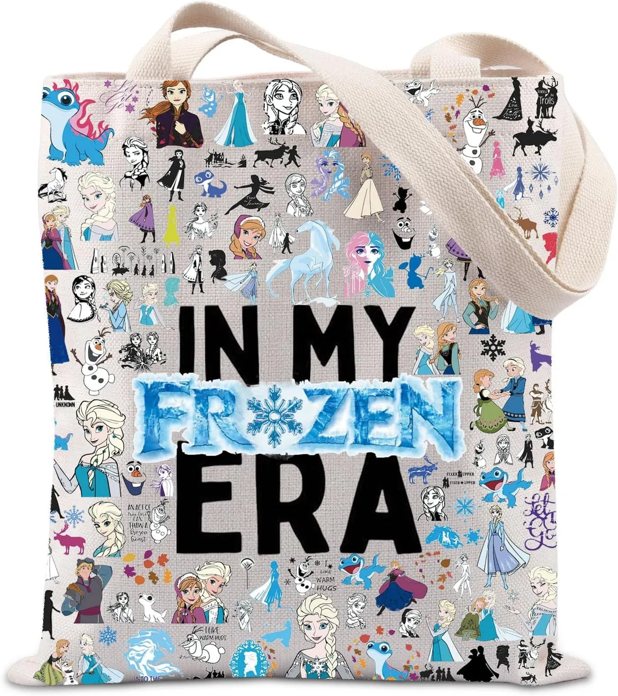 TIIMG Anna Inspired Gift World Of Ice And Snow Princess Gift Princess Cartoon Movie Lover Tote Bag