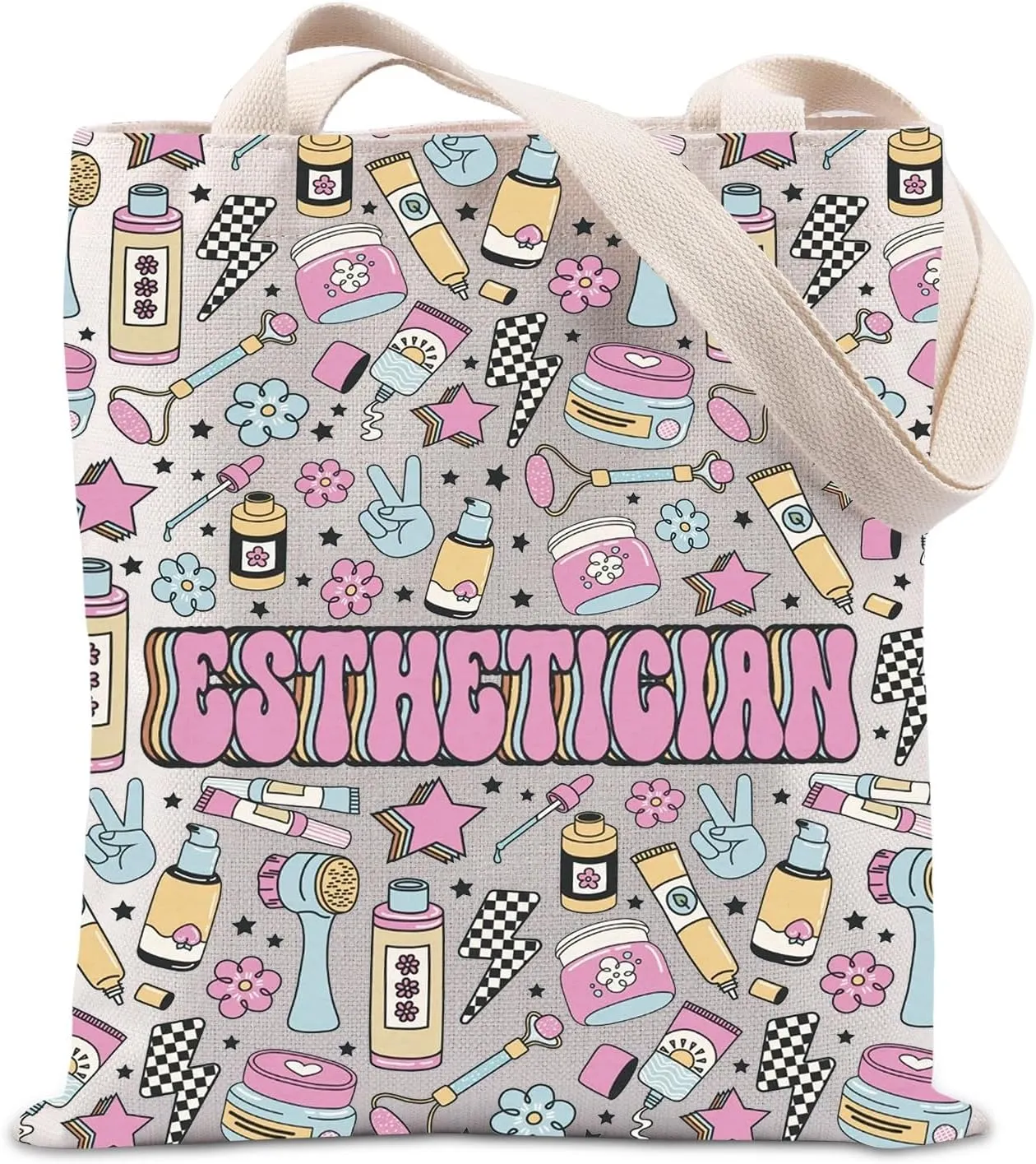 TIIMG Esthetician Tote Bag Beauty Artist Gifts Cosmetology Beautician Gift Esthetician Graduation Gift