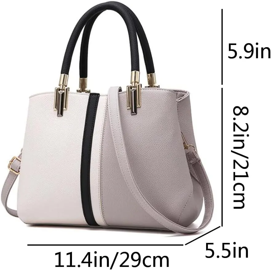 Top-handle Handbags Satchel for Women PU Leather Hobo Purse Elegant Crossbody Shoulder Bag Tote