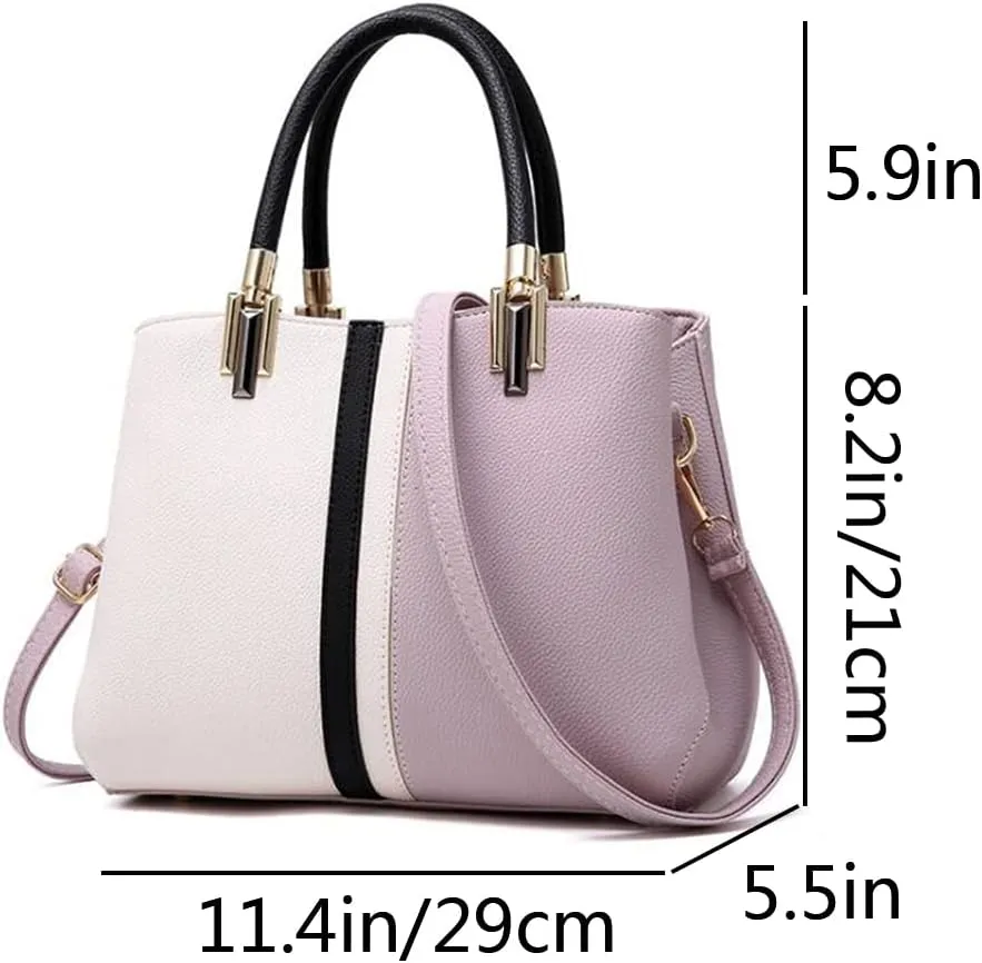 Top-handle Handbags Satchel for Women PU Leather Hobo Purse Elegant Crossbody Shoulder Bag Tote