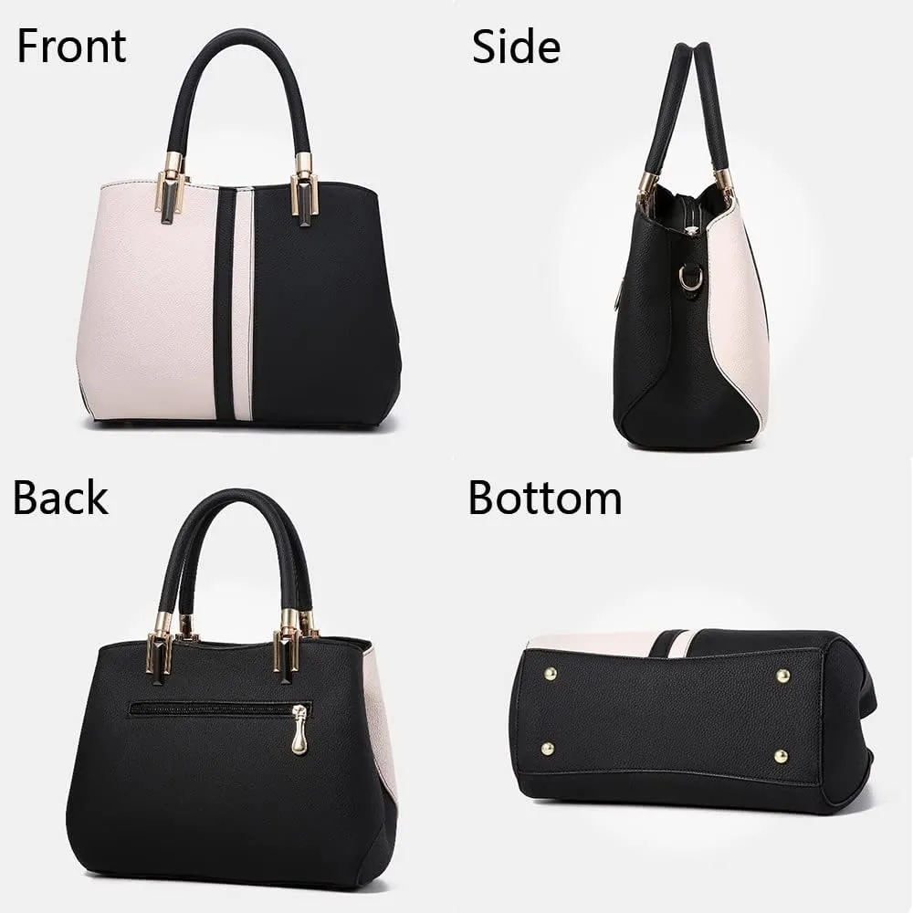 Top-handle Handbags Satchel for Women PU Leather Hobo Purse Elegant Crossbody Shoulder Bag Tote
