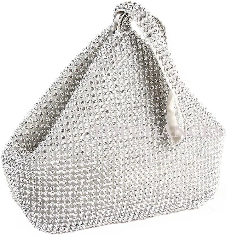 TOPCHANCES Women's Triangle Bling Clutch Purses and Handbags, Rhinestone Evening Bags and Clutches for Women Gilrs
