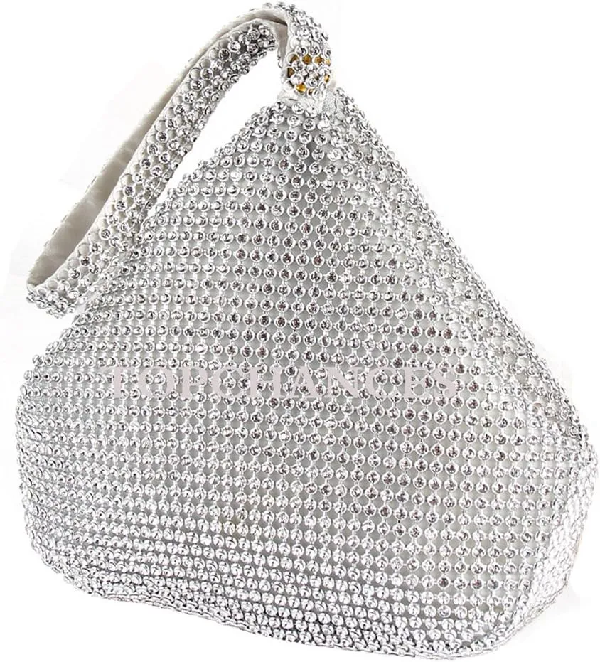 TOPCHANCES Women's Triangle Bling Clutch Purses and Handbags, Rhinestone Evening Bags and Clutches for Women Gilrs