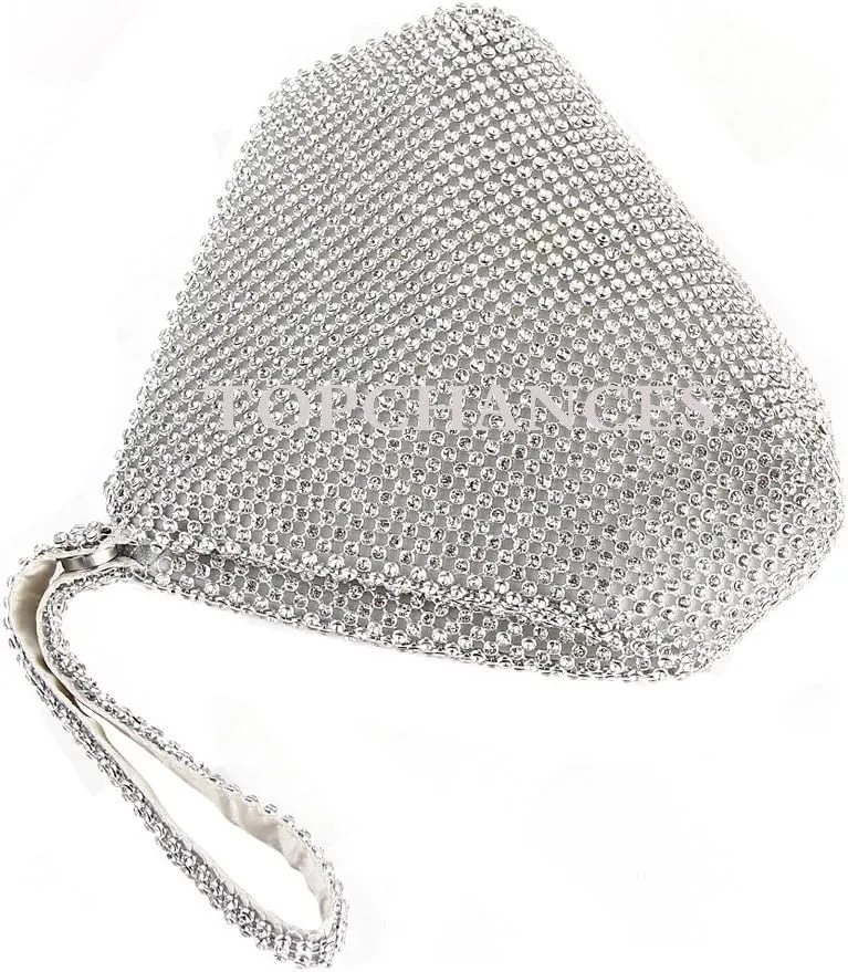 TOPCHANCES Women's Triangle Bling Clutch Purses and Handbags, Rhinestone Evening Bags and Clutches for Women Gilrs