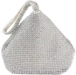 TOPCHANCES Women's Triangle Bling Clutch Purses and Handbags, Rhinestone Evening Bags and Clutches for Women Gilrs