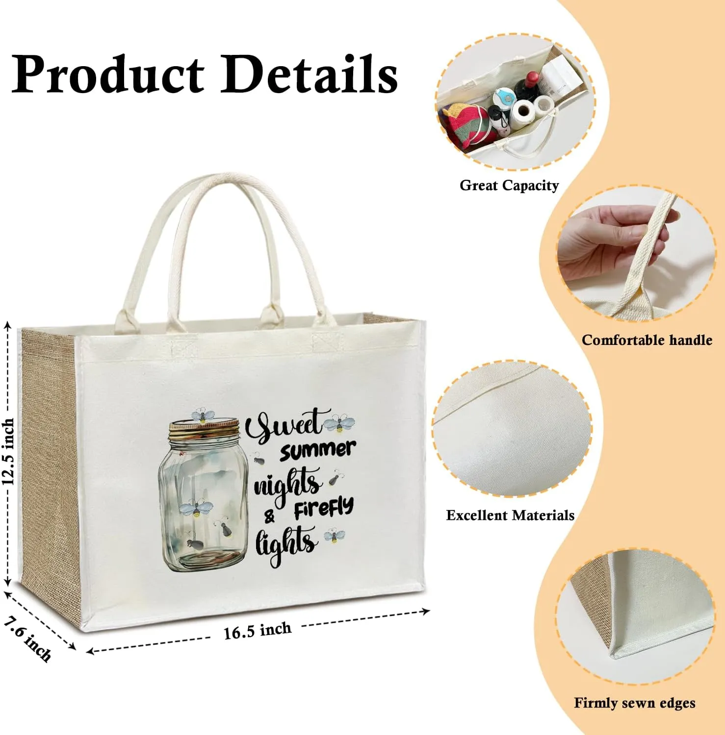 Tote Bag For Women Aesthetic Tote Bag Sturdy Cloth Cotton Totes Bag for Shopping, Grocery - B
