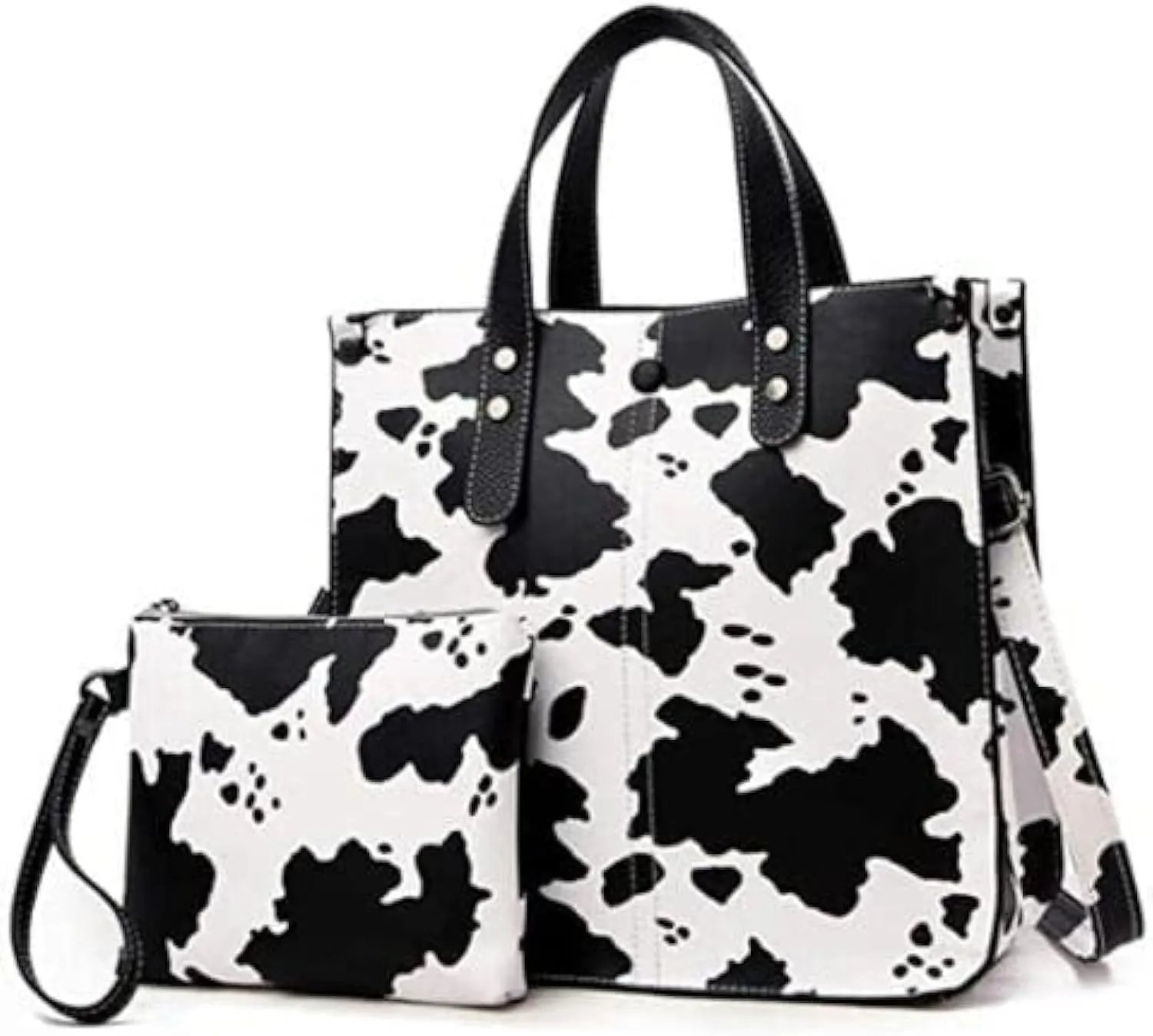 Tote Bag for Women Zebra Cows Deer Leopard Pattern Shoulder Bag Hobos Purse Large Satchel Handbag for Work Travel Shopping