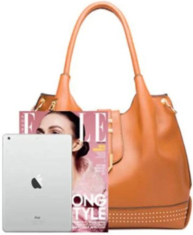 Tote Handbag for Women Pu Leather Rivets Shoulder Crossbody Bag Satchel Clutch Purses 3 Pcs Set