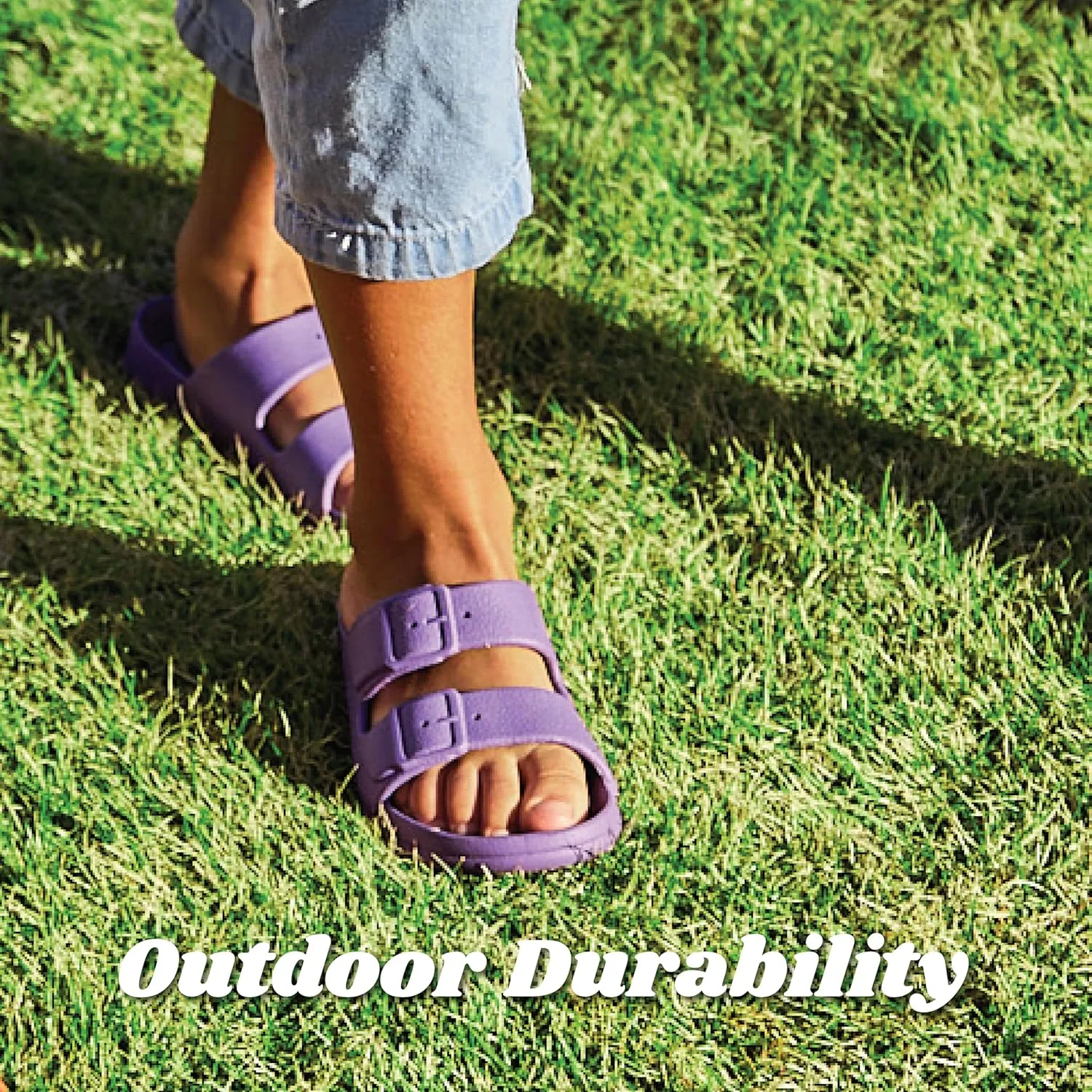 totes Kids Everywear Molded Double Buckle Slide Sandal