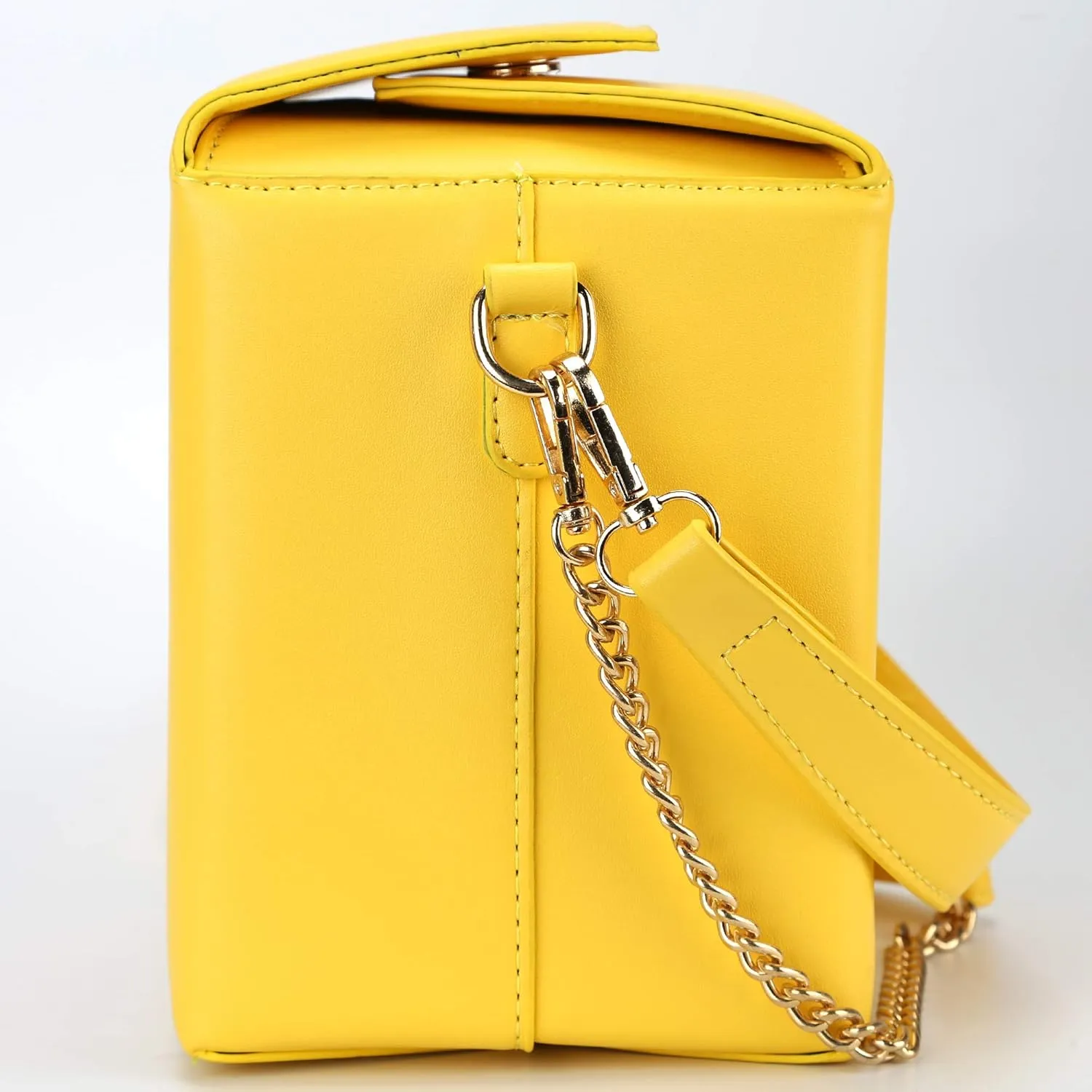 Tower Print Crossbody Shoulder Bag,Pu Chinese Takeout Box Totes Purse for Women